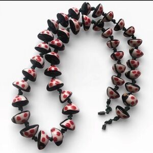 Kitschy Handmade Ladybug Beaded Necklace